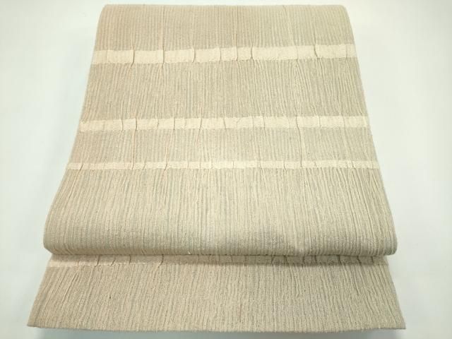 平和屋着物▽両面　全通柄　京袋帯　スリーシーズン　春夏秋　ふくれ織　横段文　正絹　逸品　CABF4649rv