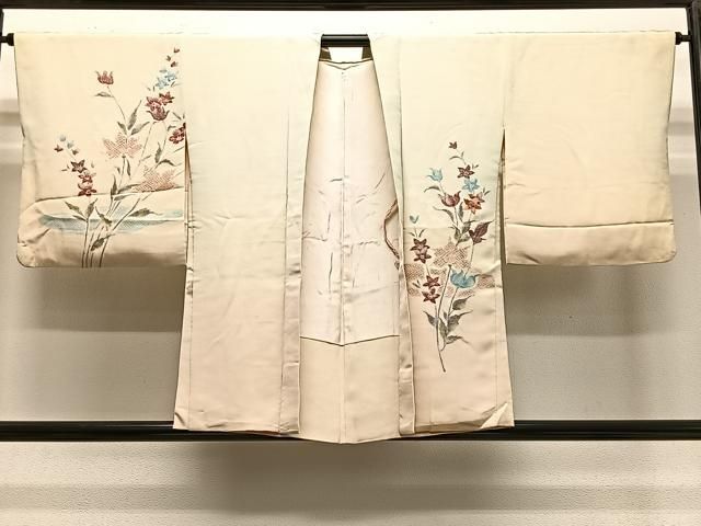 平和屋着物#羽織 寿光織 草花文 金銀紙 正絹 逸品 CABG3623ua