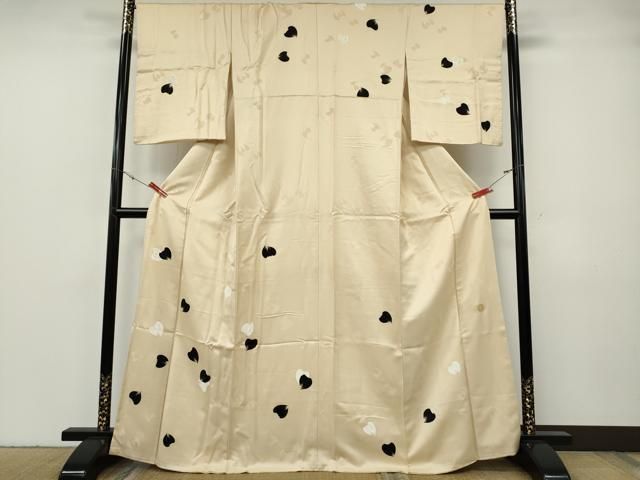 平和屋着物●ジャパンオートクチュール　渡辺雪三郎　訪問着　手描き　舞花びら　やまと誂製　正絹　逸品　CABF3588ut