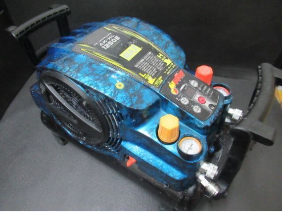 訳あり 中古品 MAX マックス 高圧/常圧 エアコンプレッサー AK-HL1250E ガイアブルー 動作確認済み
