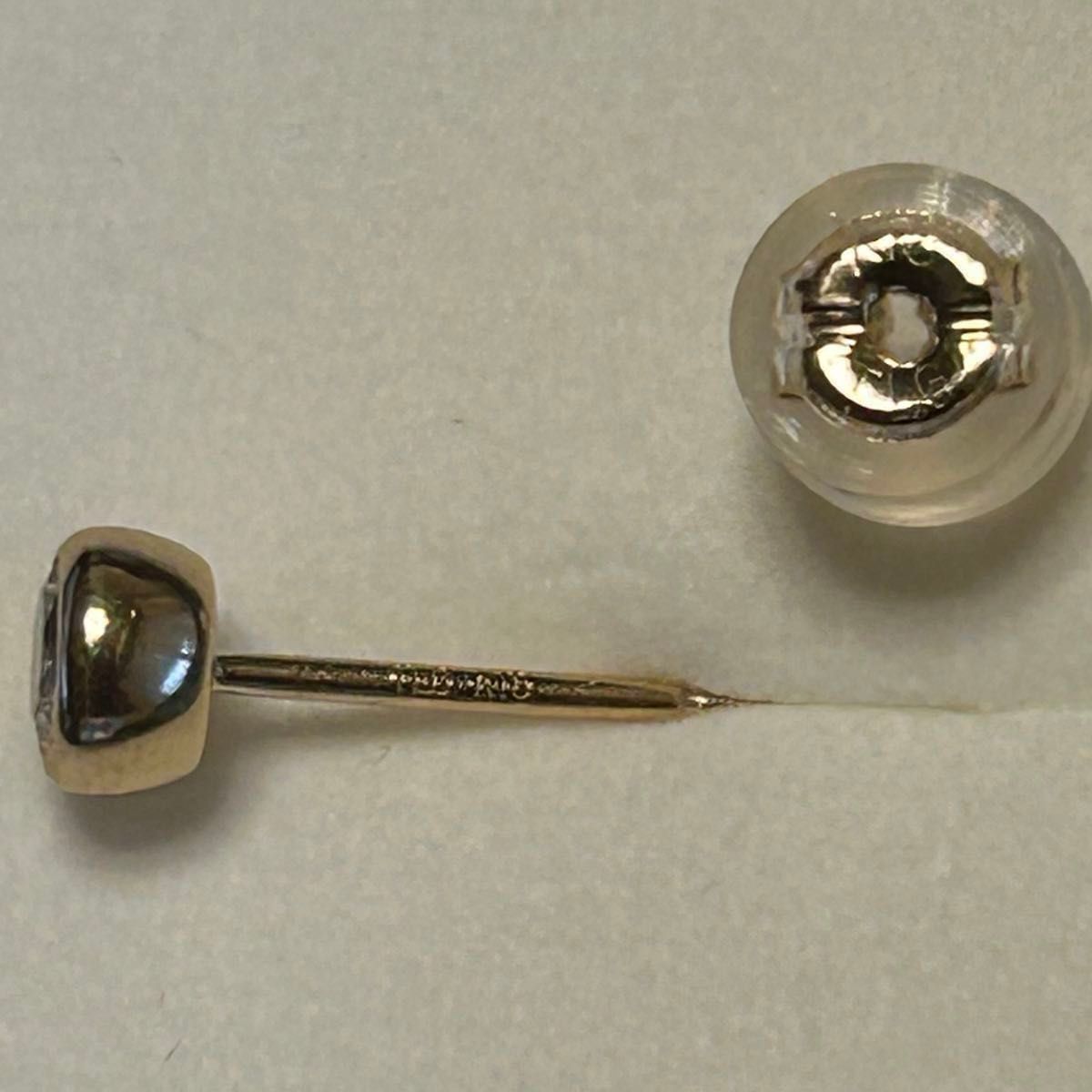 最終お値下げ☆《片方売り》K18YG 一粒 ダイヤモンドピアス 0.15ct 