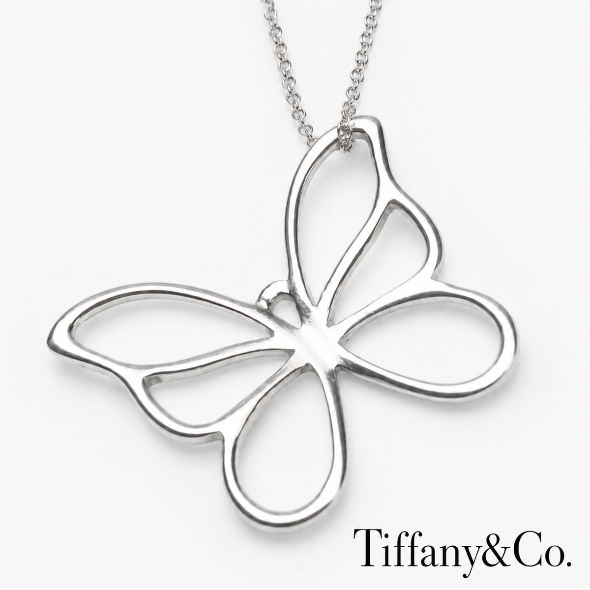 最終お値下げ☆希少◆TIFFANY ティファニー バタフライ ペンダント 925 ラージ 蝶