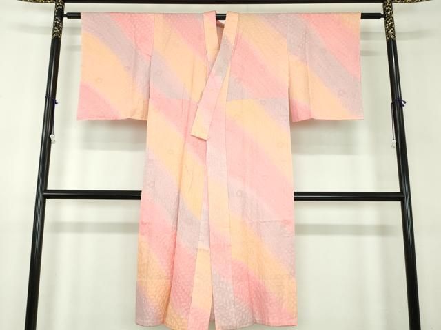 平和屋着物●上質な長襦袢 無双仕立て 絞り 辻が花地紋 暈し染め 正絹 逸品 未使用 DABD1231ps