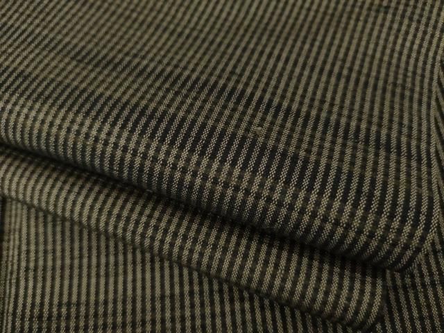 平和屋着物●極上　紬　縞　正絹　逸品　AABH5789ck