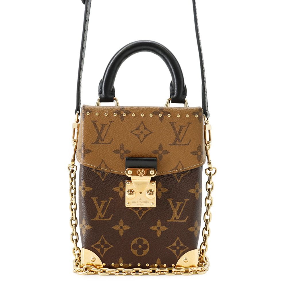 ルイヴィトン ショルダーバッグ モノグラム・リバース カメラボックス LOUIS VUITTON 2wayハンドバッグ ブラック 黒
