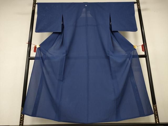 平和屋着物＊夏物　色無地　絽　青褐色　正絹　逸品　AABH9465jd