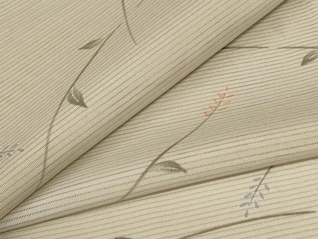 平和屋着物*夏物 小紋 絽 枝葉文 洗える着物 AABH9467jd