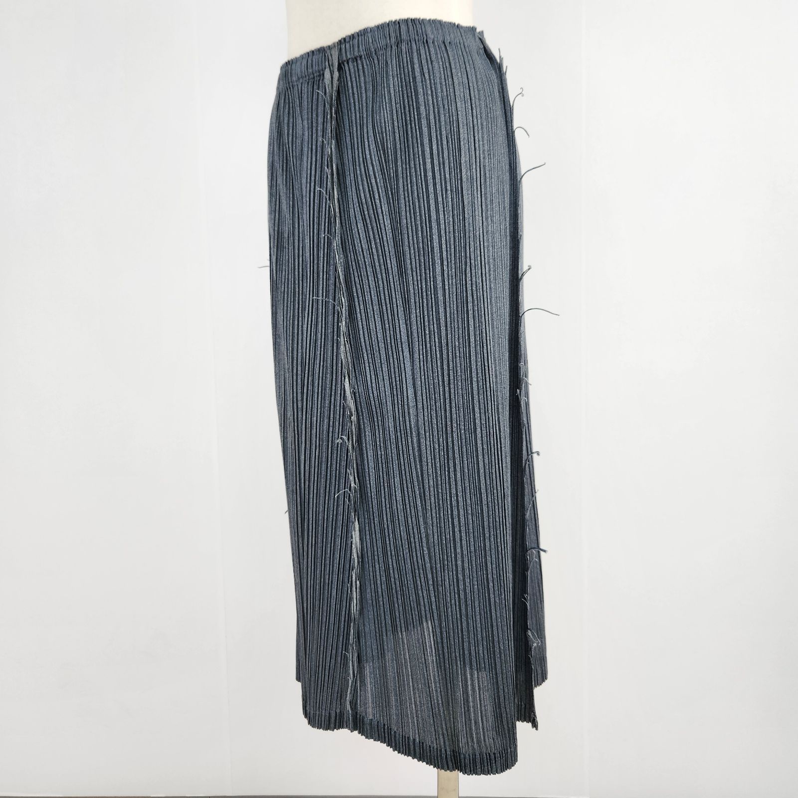 美品 PLEATS PLEASE ロングスカート プリーツプリーズ 変形 ダメージ