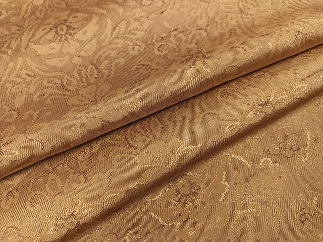 平和屋着物●上質な紬　色無地　芝翫茶色　正絹　逸品　AABI0516ph