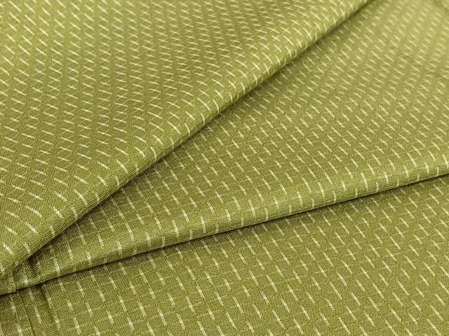 平和屋着物▽上質な紬　単衣　十字絣　正絹　逸品　AABI2111jh