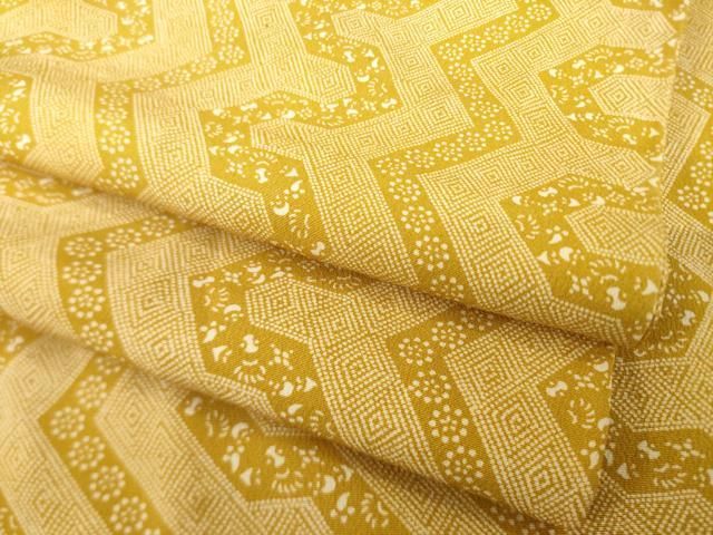 平和屋着物●上質な小紋　幾何学文　正絹　逸品　AABI0833ck