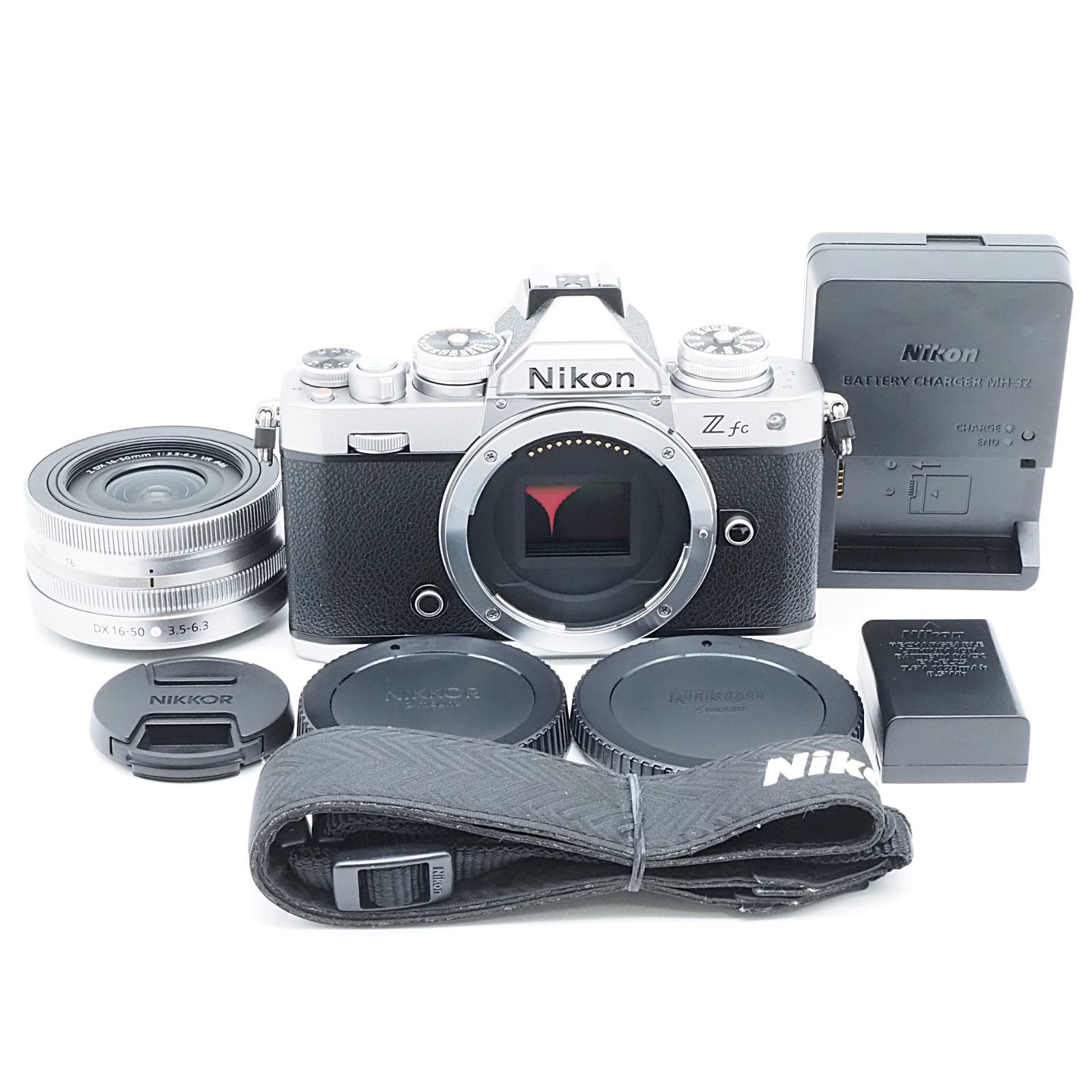 シャッター回数742枚！ NikonZ fc レンズキット NIKKOR Z DX 16-50mm f/3.5-6.3 VR シルバー 付属 ZfcLK16-50SL