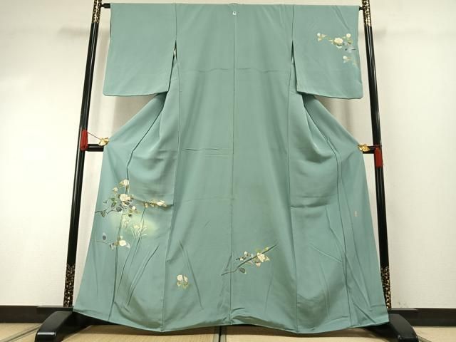 平和屋着物●訪問着 友禅 作家物 峰山 枝花文 暈し染め 正絹 逸品 AABI1313fy