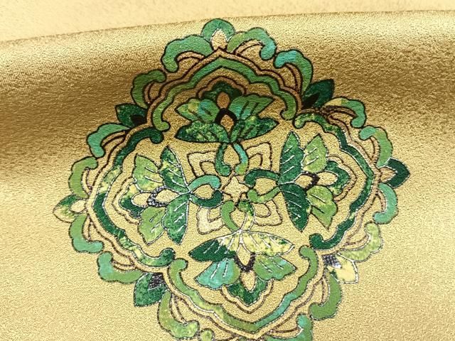 平和屋着物○螺鈿工芸作家 佐野正喜 訪問着 吉祥花文 金彩 正絹 逸品