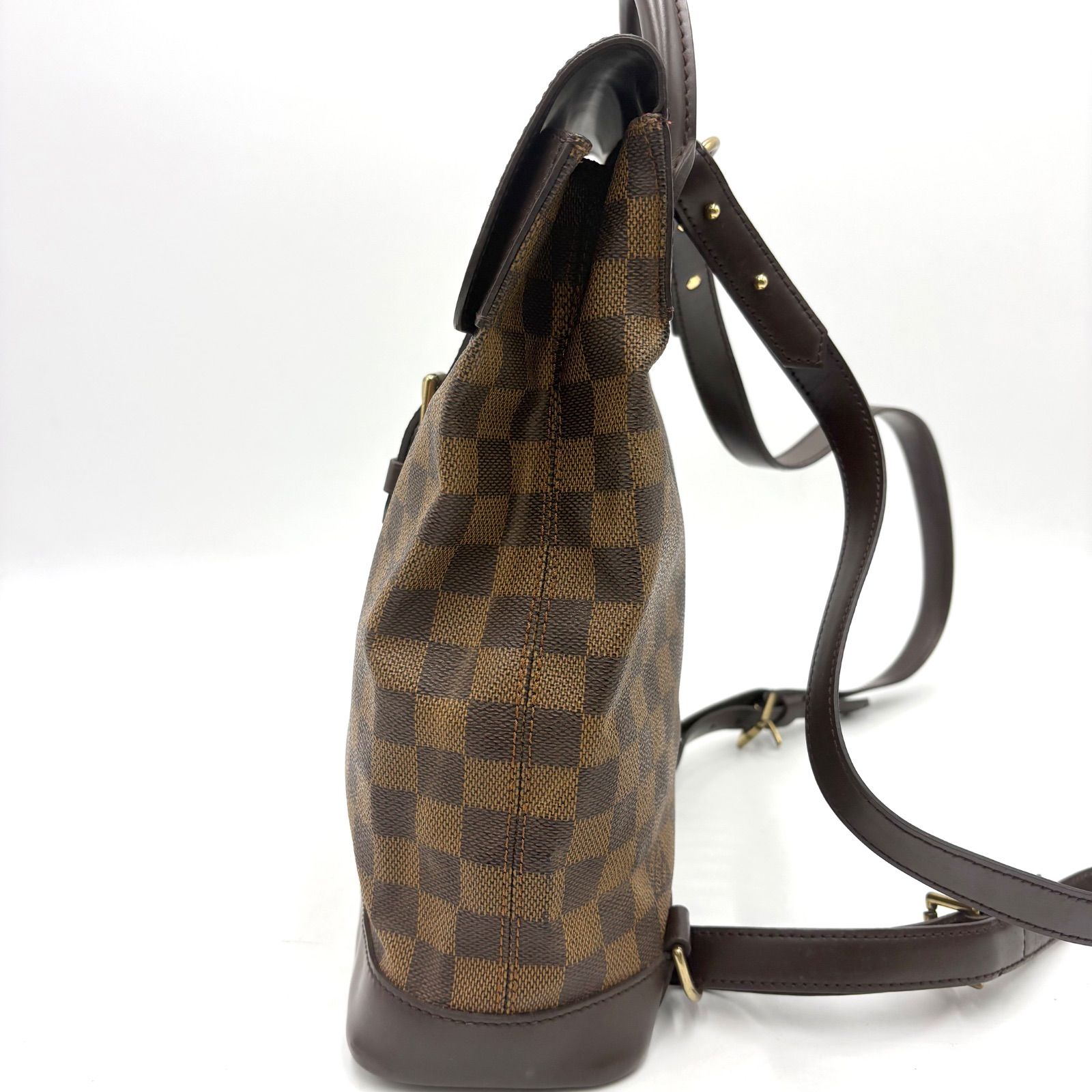 極美品◎LOUIS VUITTON ルイヴィトン ソーホー ダミエエベヌ 