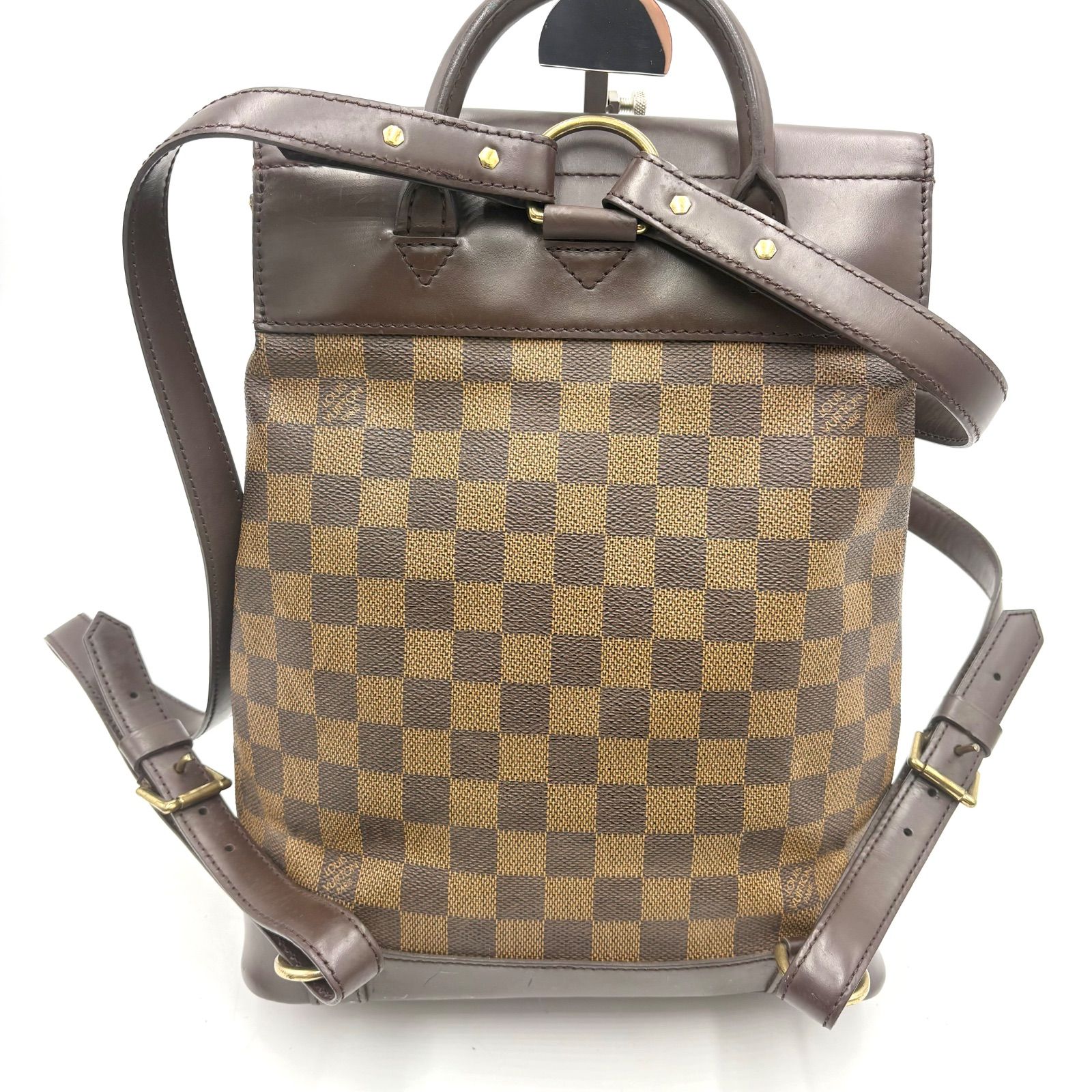 極美品◎LOUIS VUITTON ルイヴィトン ソーホー ダミエエベヌ