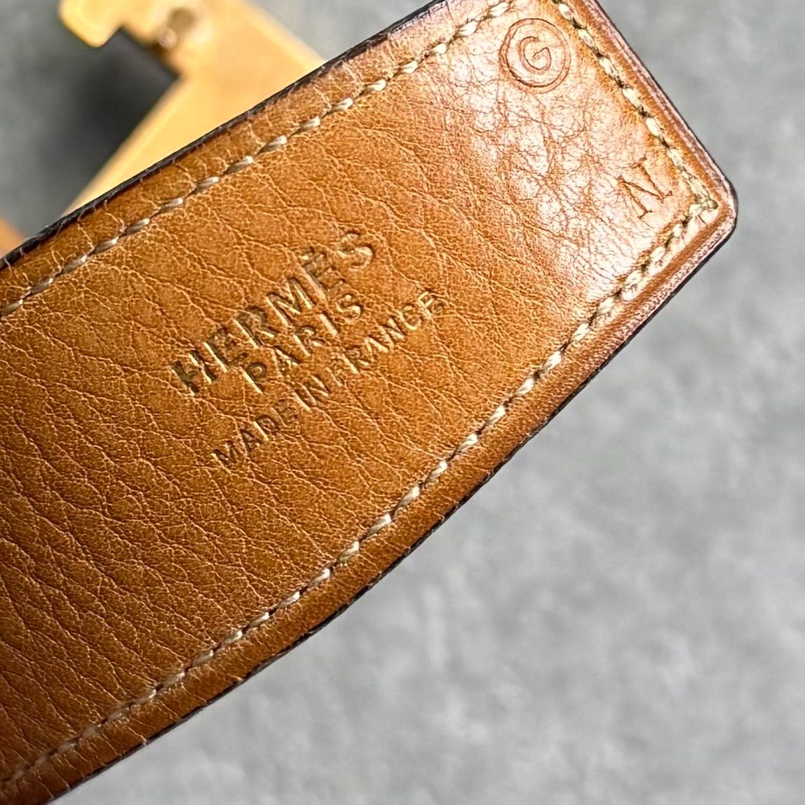 HERMES エルメス コンスタンス Hベルト キャメル ゴールド金具