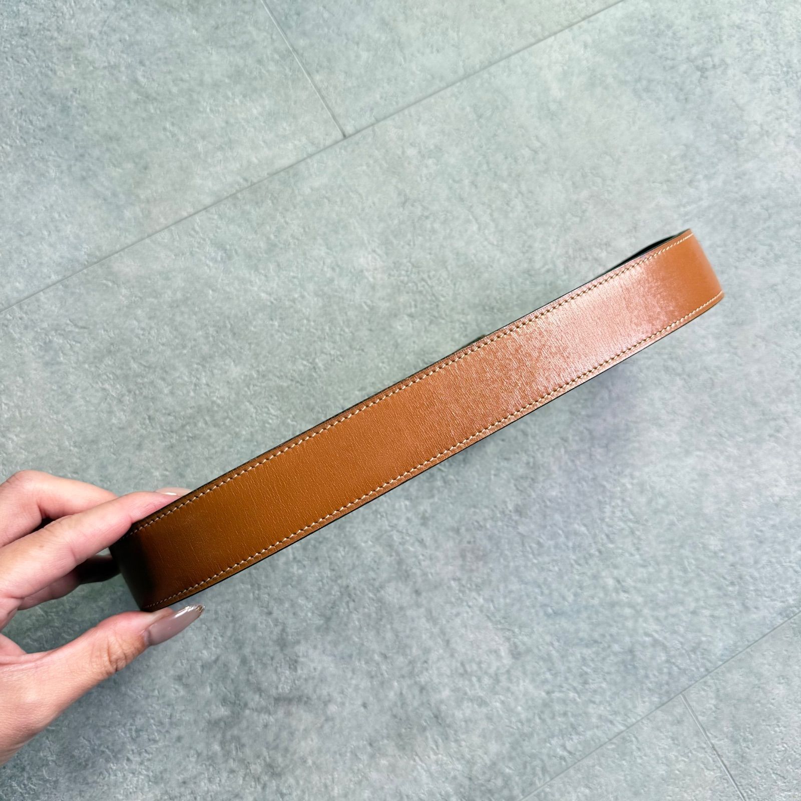 HERMES エルメス コンスタンス Hベルト キャメル ゴールド金具