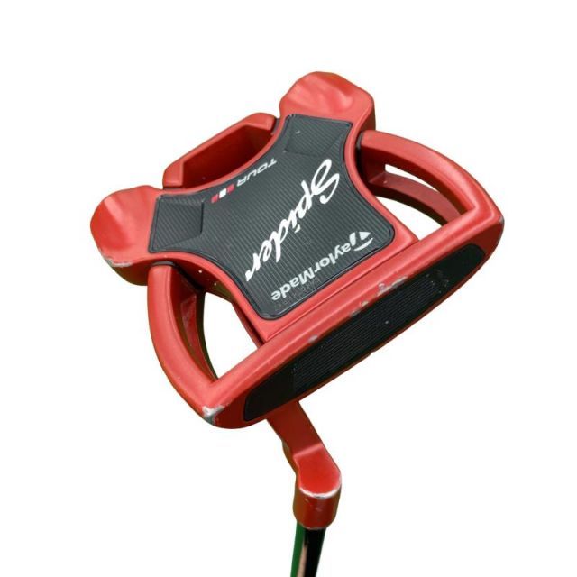 【中古】 テーラーメイド Spider Tour RED(サイトライン) クランクネック 33インチ パター PT スチール (フレックスその他) メンズ 男性用 右利き 右用 Dランク ゴルフクラブ