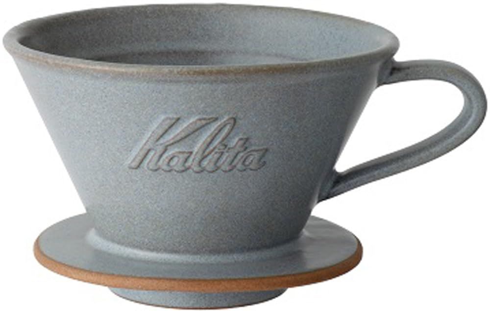 カリタ Kalita コーヒー ドリッパー 美濃焼 保温性が高い 陶器 2~4人用 DACHI & Kalita MI185 サンドグレー #02105 ウェーブシリーズ 日本製 ドリップ 器具 二人用 四人用 2杯用 4杯用 磁器 おしゃれ b41ab4bb