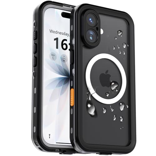 【防水防塵・MagSafe対応】iPhone 17 用 ケース 防水 衝撃吸収 水中撮影対応 顔認証対応 全面保護 防雪 防塵 滑り止め 手持ちやすい 頑丈 耐衝撃 ストラップ付き 雨の日、お風呂など適用 防水ケース（6.3インチ）AR af107d29