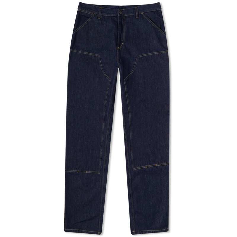 カーハート メンズ ボトムス カジュアルパンツ デニム Carhartt WIP Denim Double Knee Pant Blue Rinsed ブルー