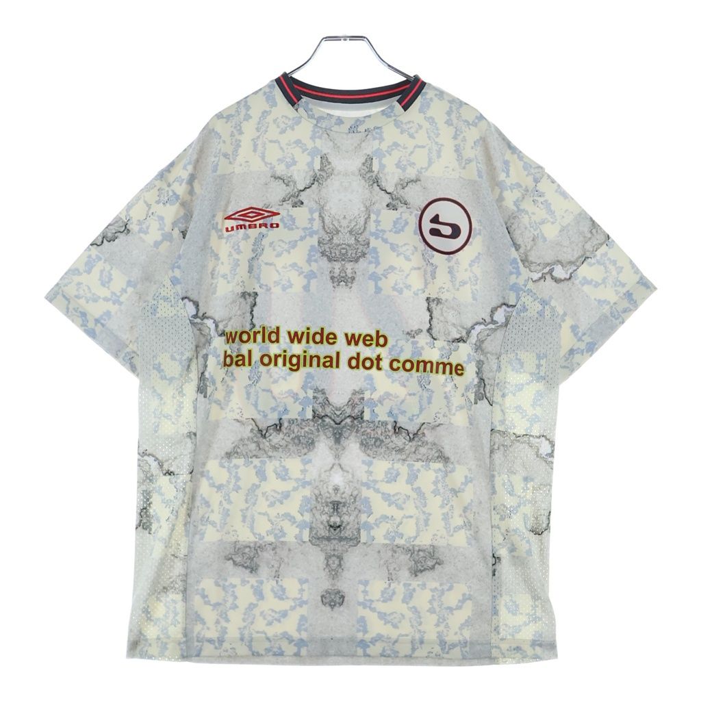 bal (バル) 25SS ×UMBRO Soccer Jersey アンブロ ロゴプリント 総柄 サッカージャージ グレー