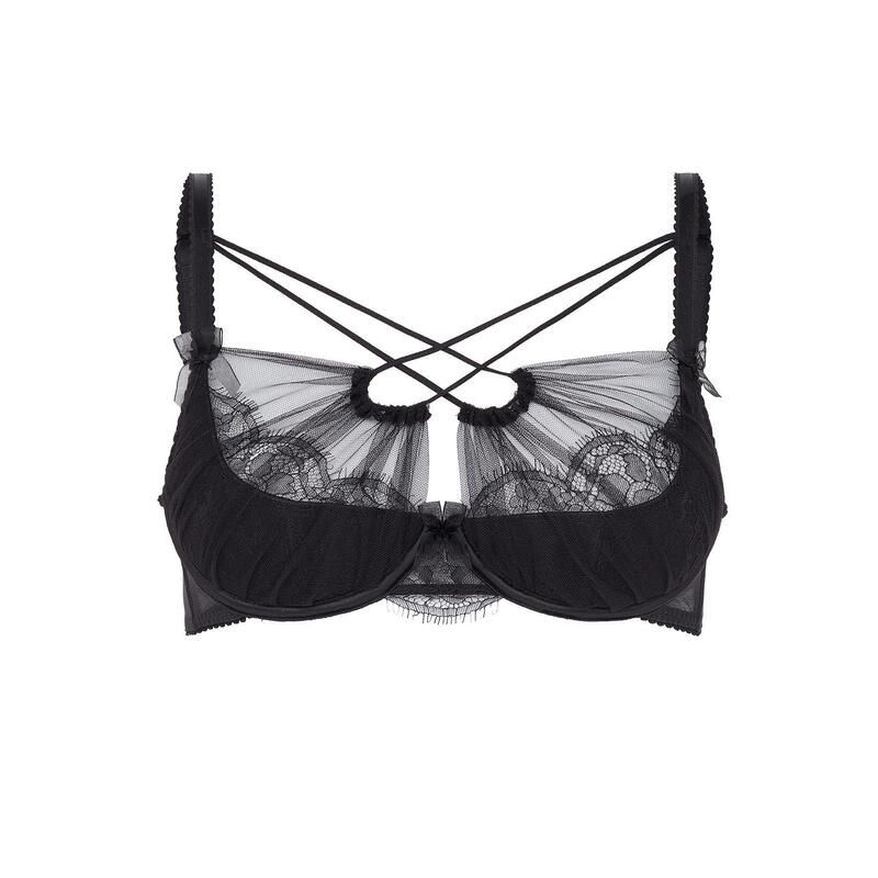 エージェントプロヴォケイター レディース アンダーウェア ブラジャー Agent Provocateur HALLEY Plunge Underwired Bra Black ブラック