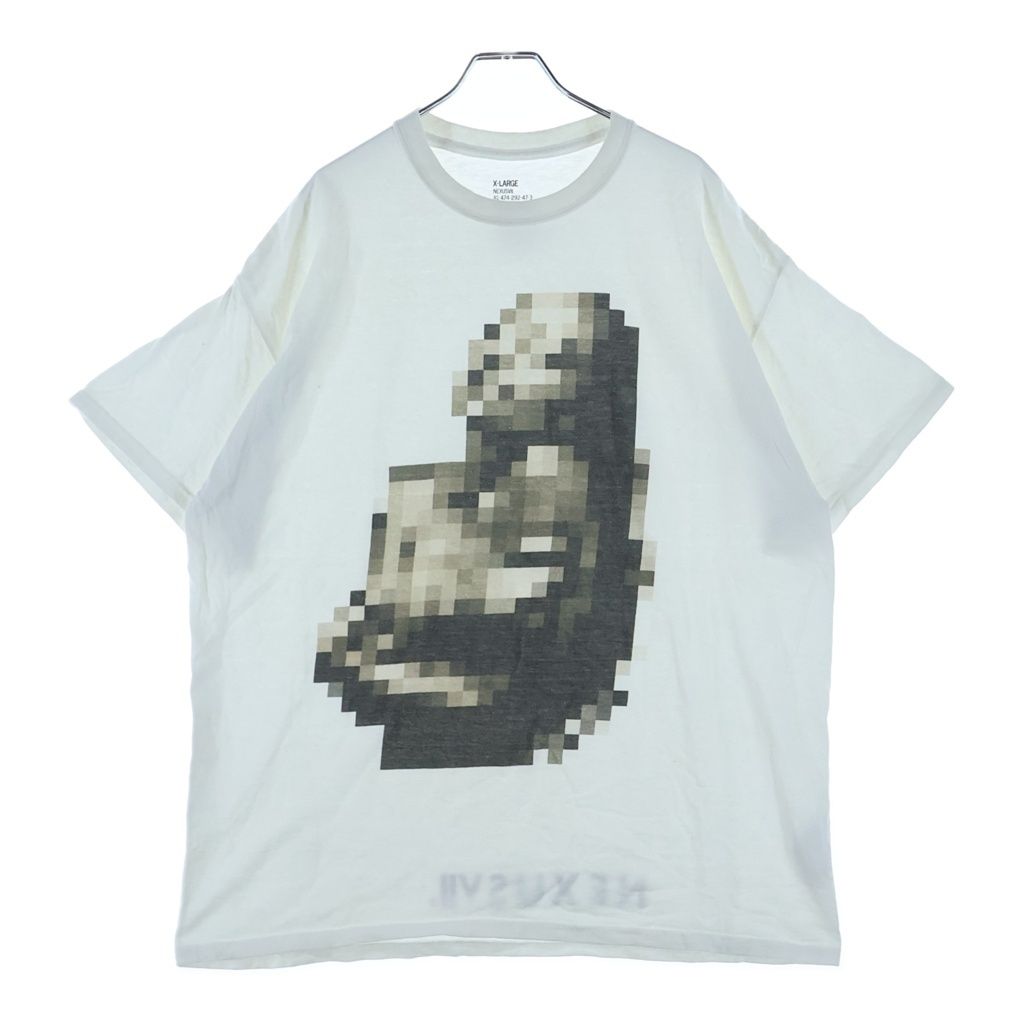 NEXUS7 (ネクサスセブン) × MODERATE GENERALLY ADU CAMO モデレートジェネラリー デジカモ パロディプリント クルーネック 半袖Tシャツ カットソー ホワイト RMA-NGS-T0A