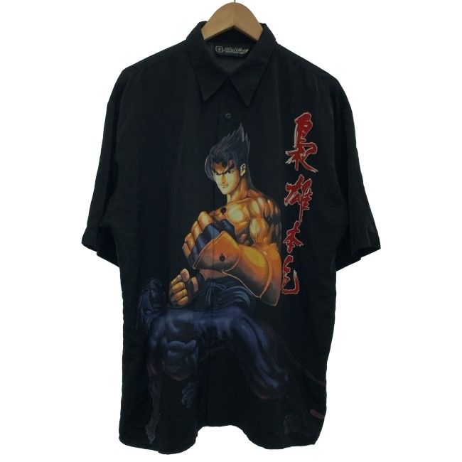 【中古】 Kno' Betta 柄シャツ 半袖 トップス レギュラーカラー 鉄拳 キャラクター 古着 /1953