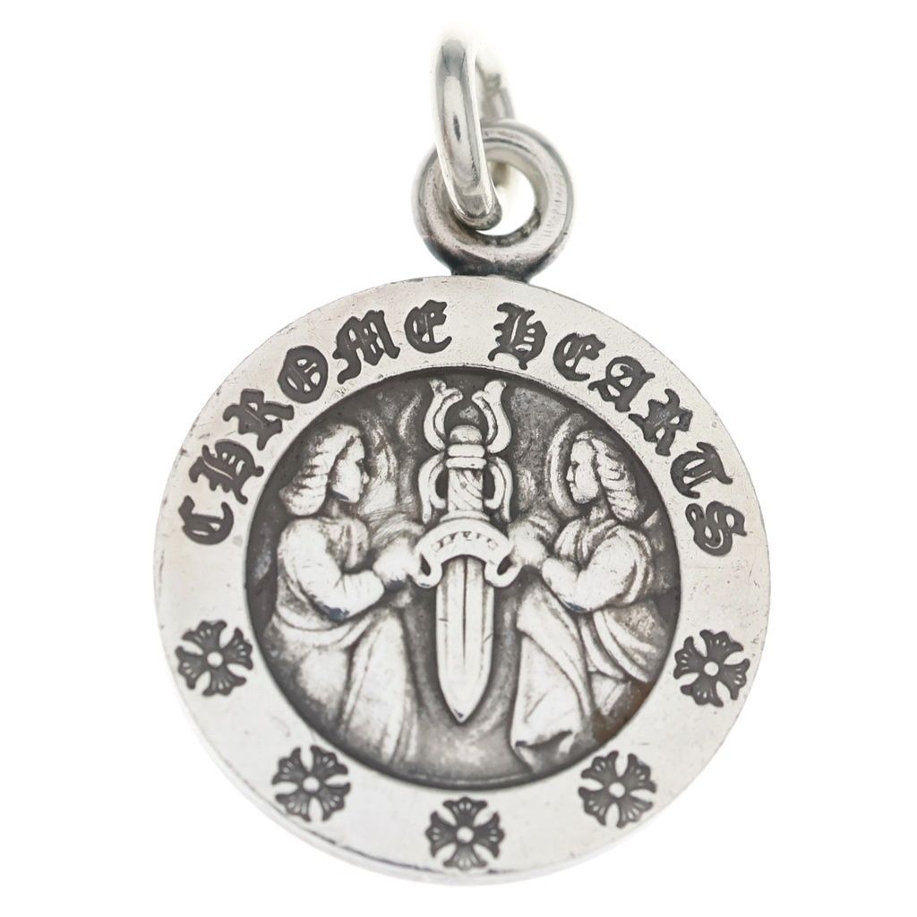CHROME HEARTS (クロムハーツ) CHRM ANGL MDL V2 エンジェルメダルチャーム ペンダントトップ シルバーBCA229