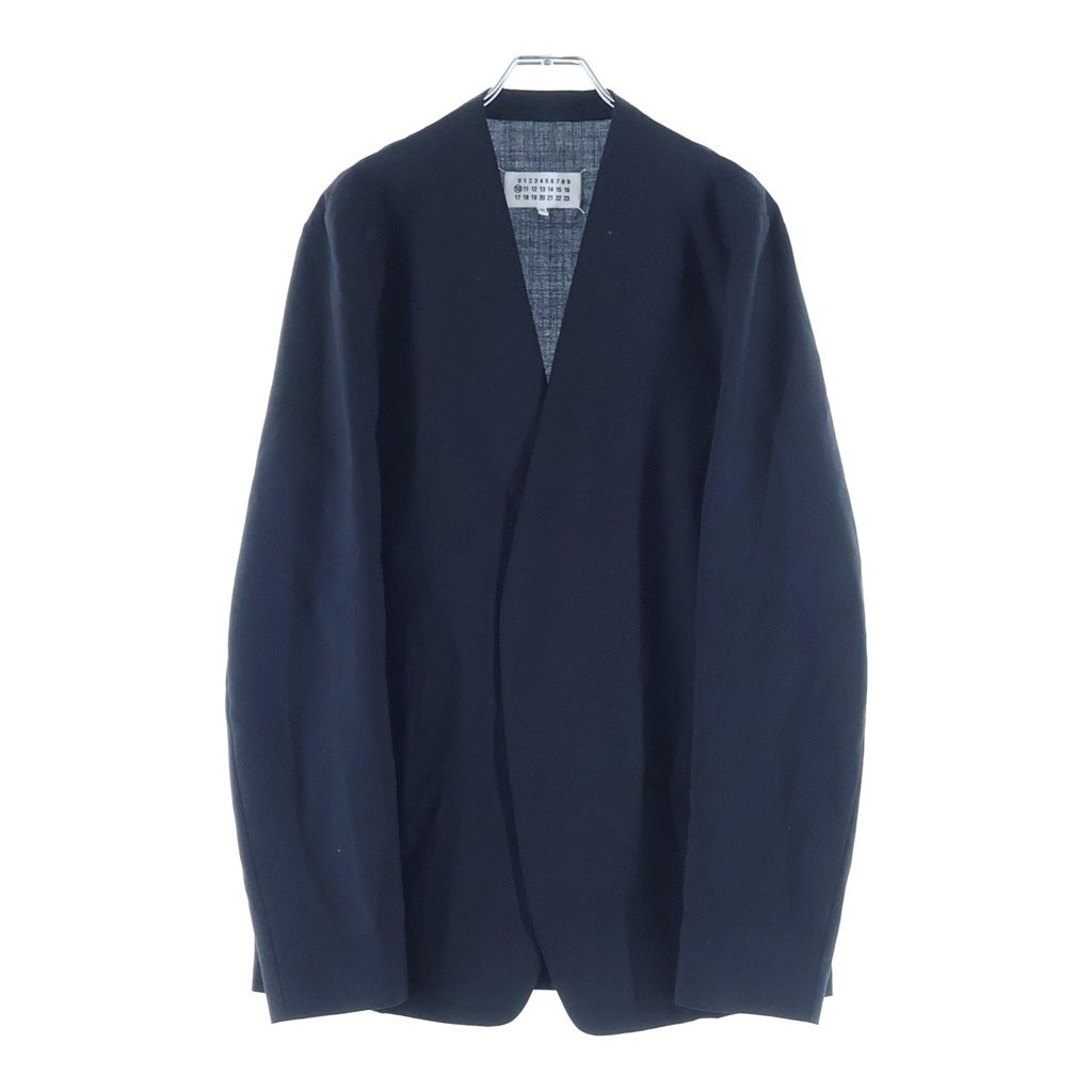 MM6 Maison Margiela (エムエムシックスメゾンマルジェラ) 21SS/ノーカラージャケット 44 ブラック コットン S50BN0370 S44330