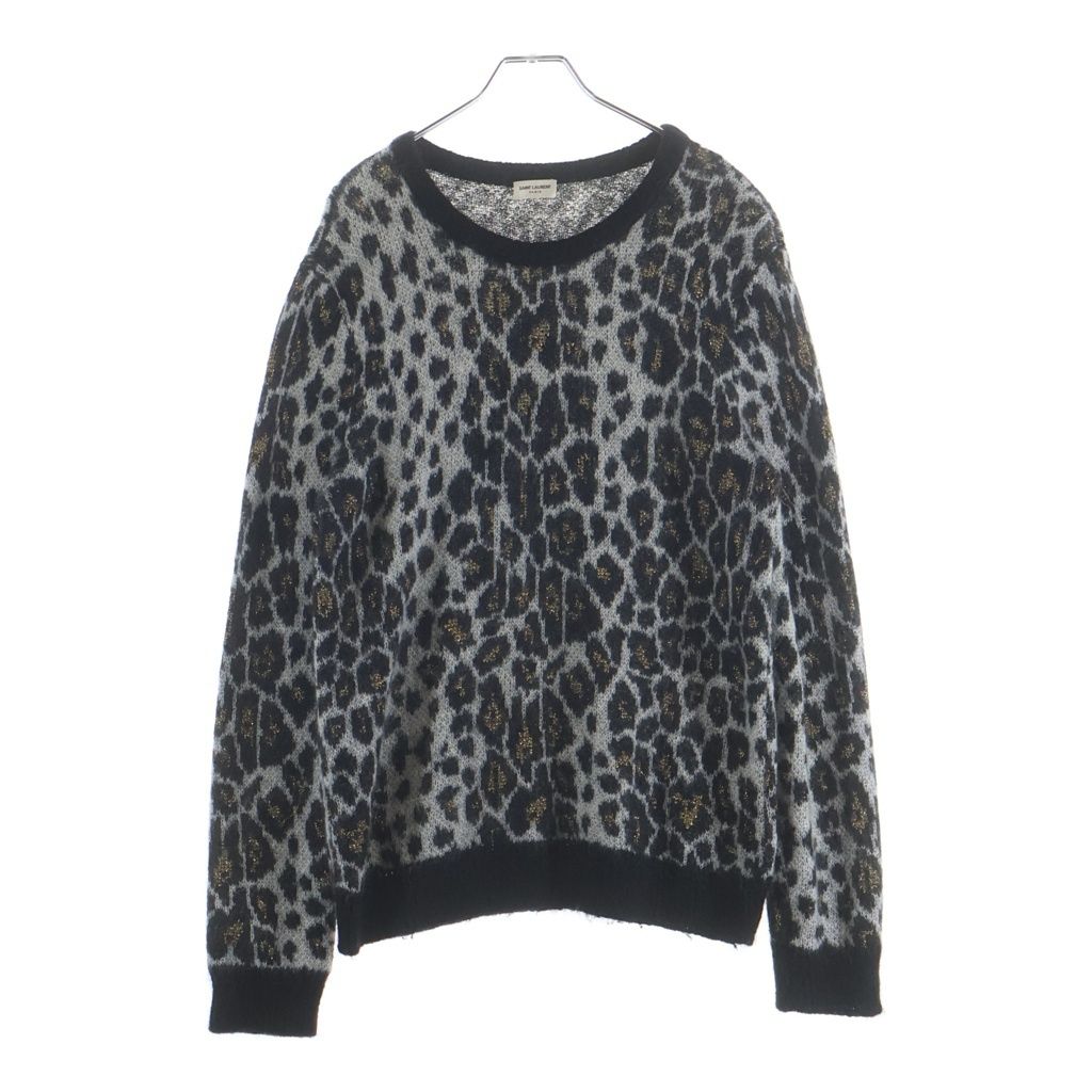 SAINT LAURENT PARIS (サンローランパリ) レオパード 総柄 モヘア