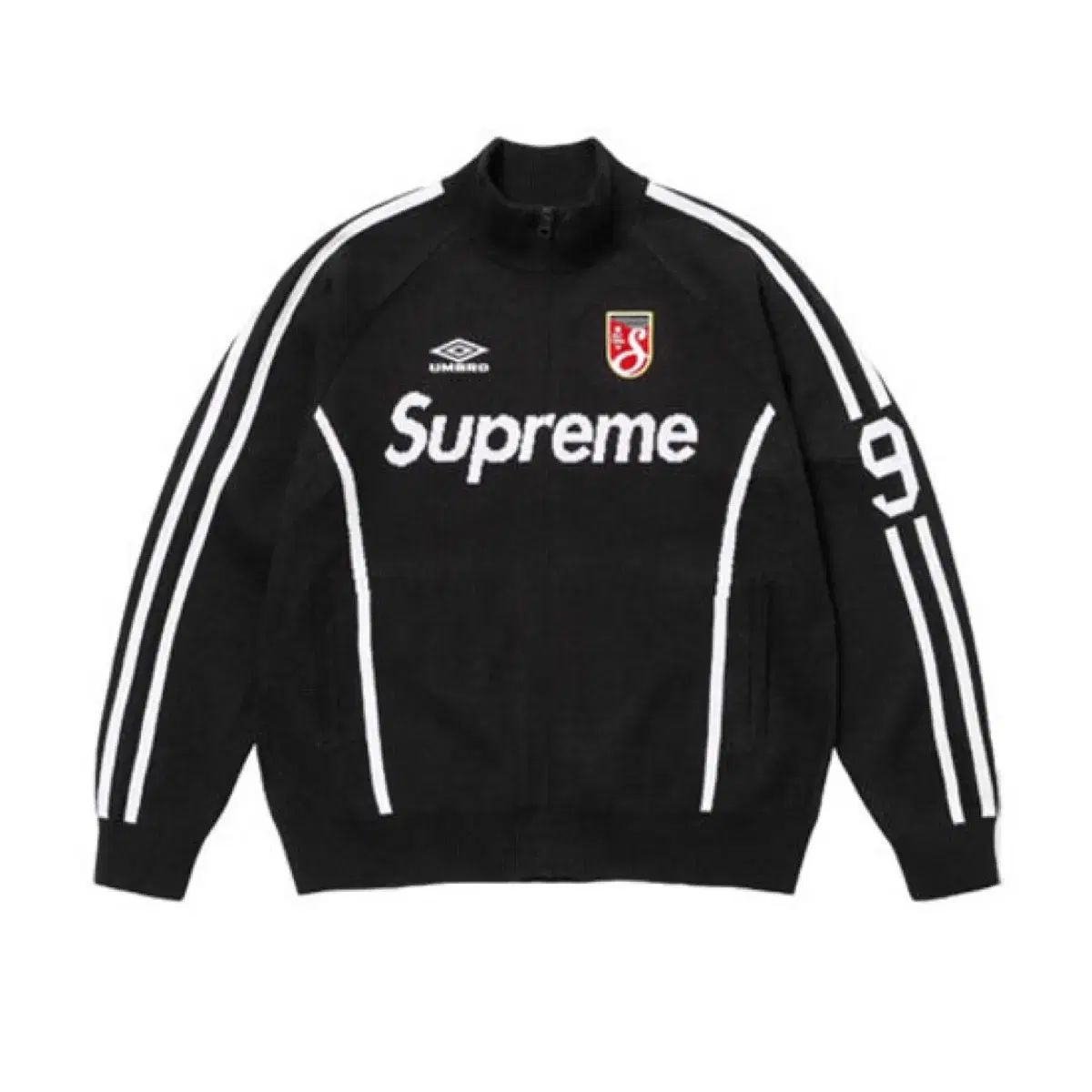 Supreme × アンブロ ジップアップ セーター ブラック - 25SS