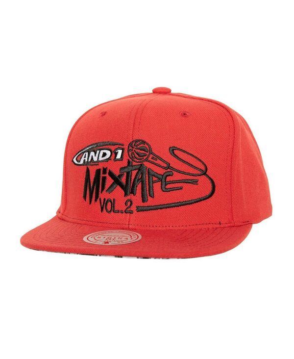 ミッチェルネス メンズ アクセサリー 帽子 Mitchell Ness Mens x AND1 Red Mixtape Vol 2 Adjustable Hat Red レッド