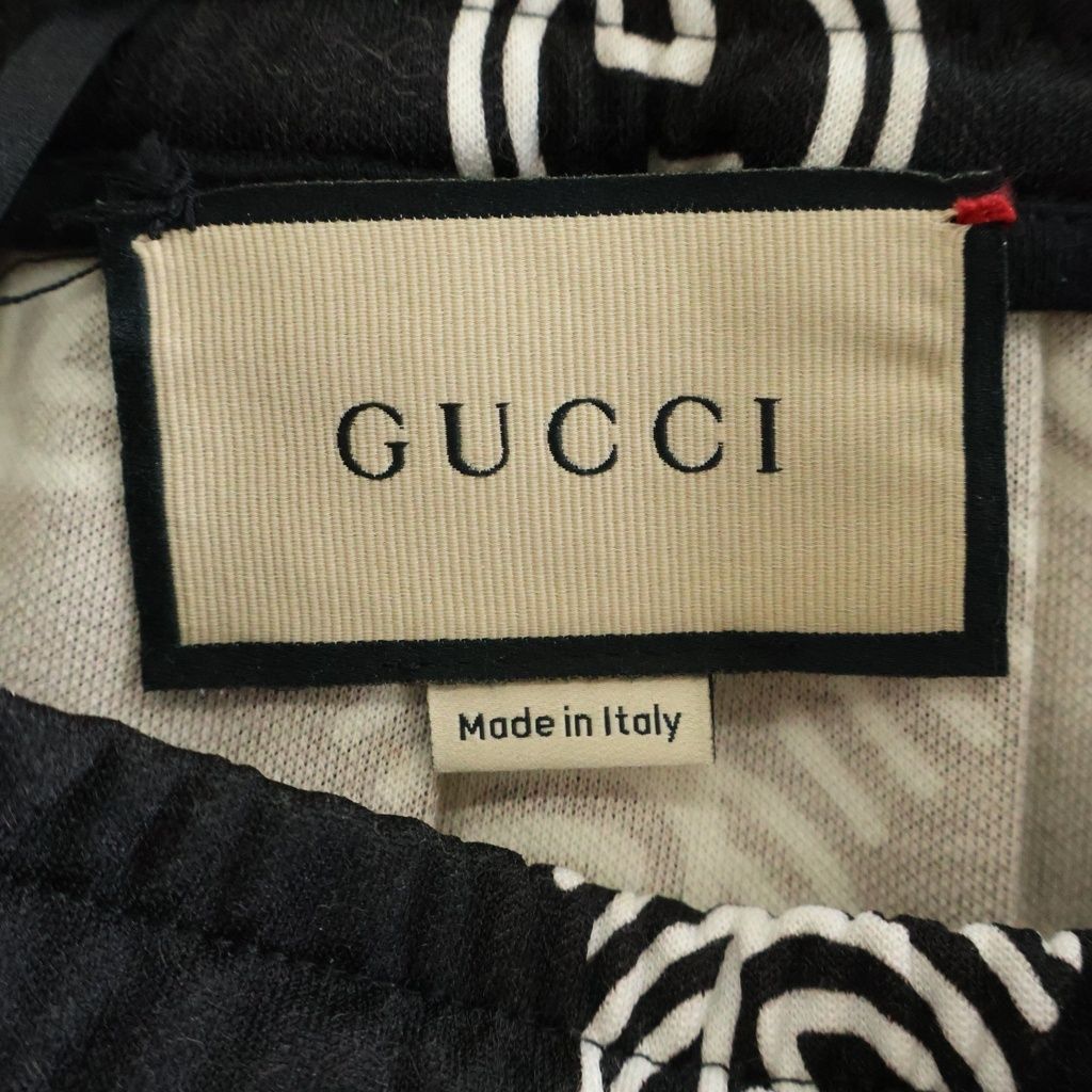 GUCCI (グッチ) インターロッキングG 総柄プリント ロング フレア