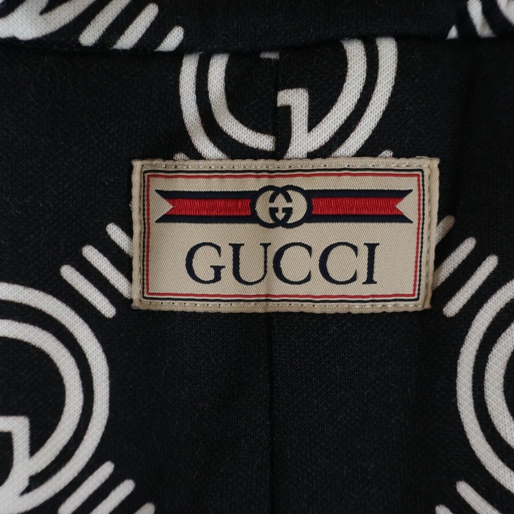 GUCCI (グッチ) インターロッキングG 総柄プリント ロング フレア