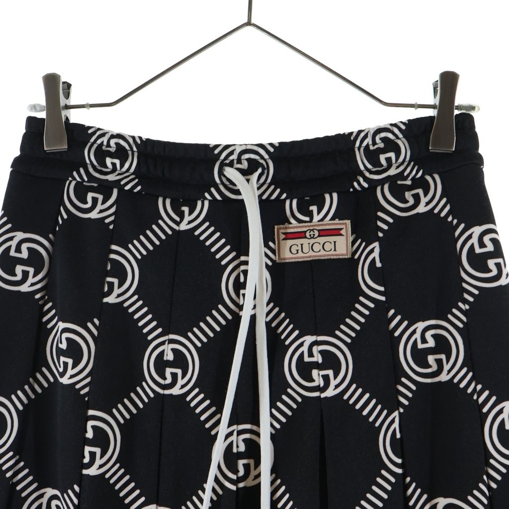 GUCCI (グッチ) インターロッキングG 総柄プリント ロング フレア