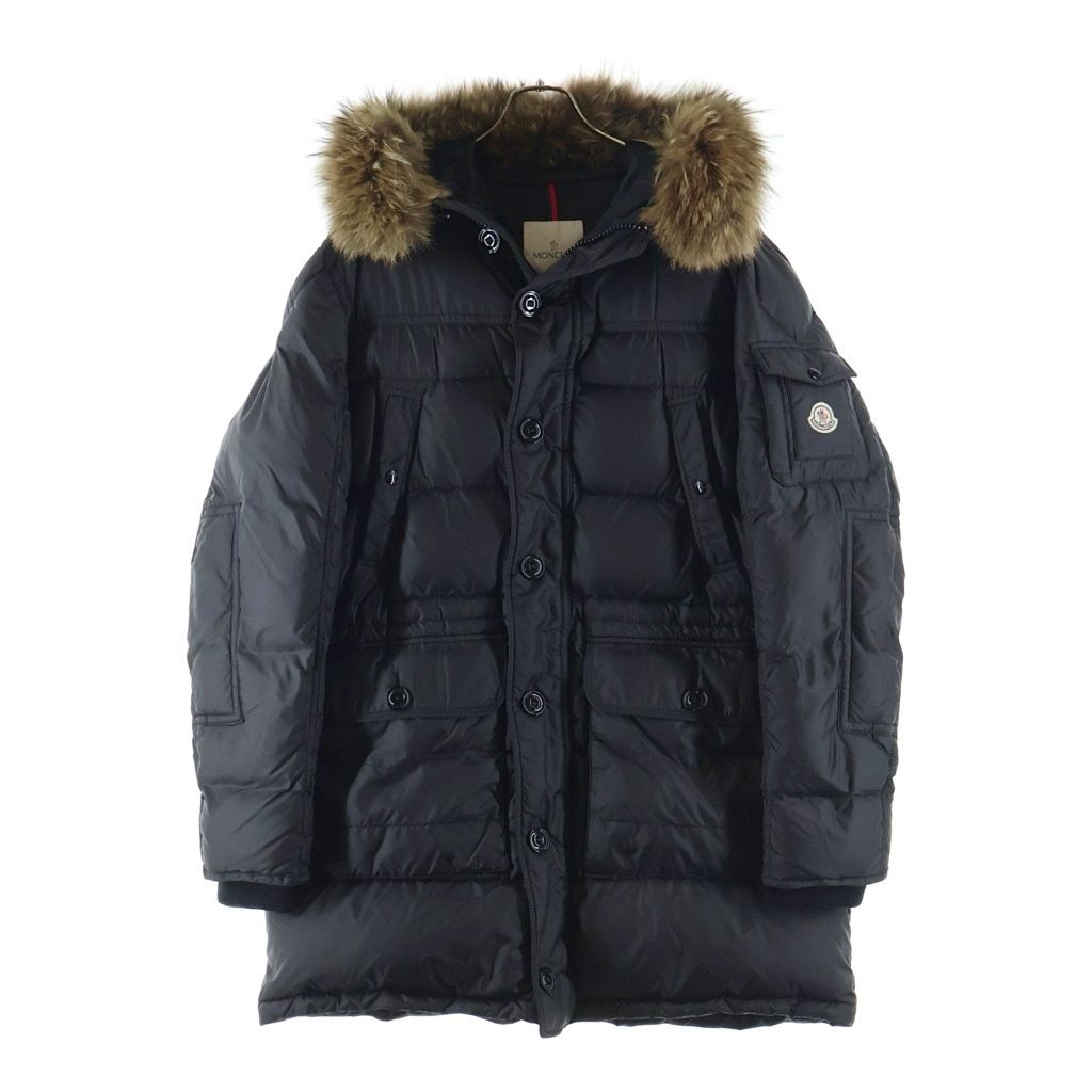 MONCLER (モンクレール) AFFTON アフトン ファーフーデッド ダウンジャケット コート ブラック 420914233025 54654