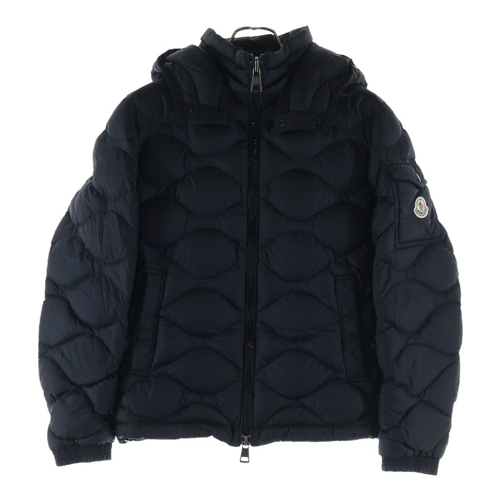 MONCLER (モンクレール) 17AW MORANDIERES モランディエール ワッペンロゴ フーデッド ダウンジャケット ブラック C20914131805 53227