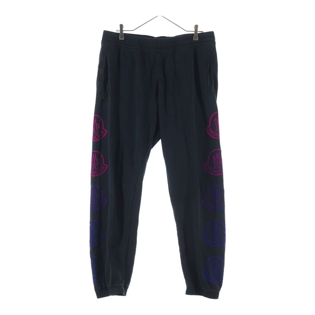 MONCLER (モンクレール) 21AW Side Logo Track Pants サイドロゴトラックパンツ グラデーションスウェットパンツ G20918H00011 ブラック