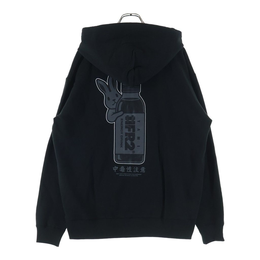FR2 (エフアールツー) Embroidery Zip Hoodie FR2闇 大阪限定 ジップアップスウェットパーカー フーディー ブラック