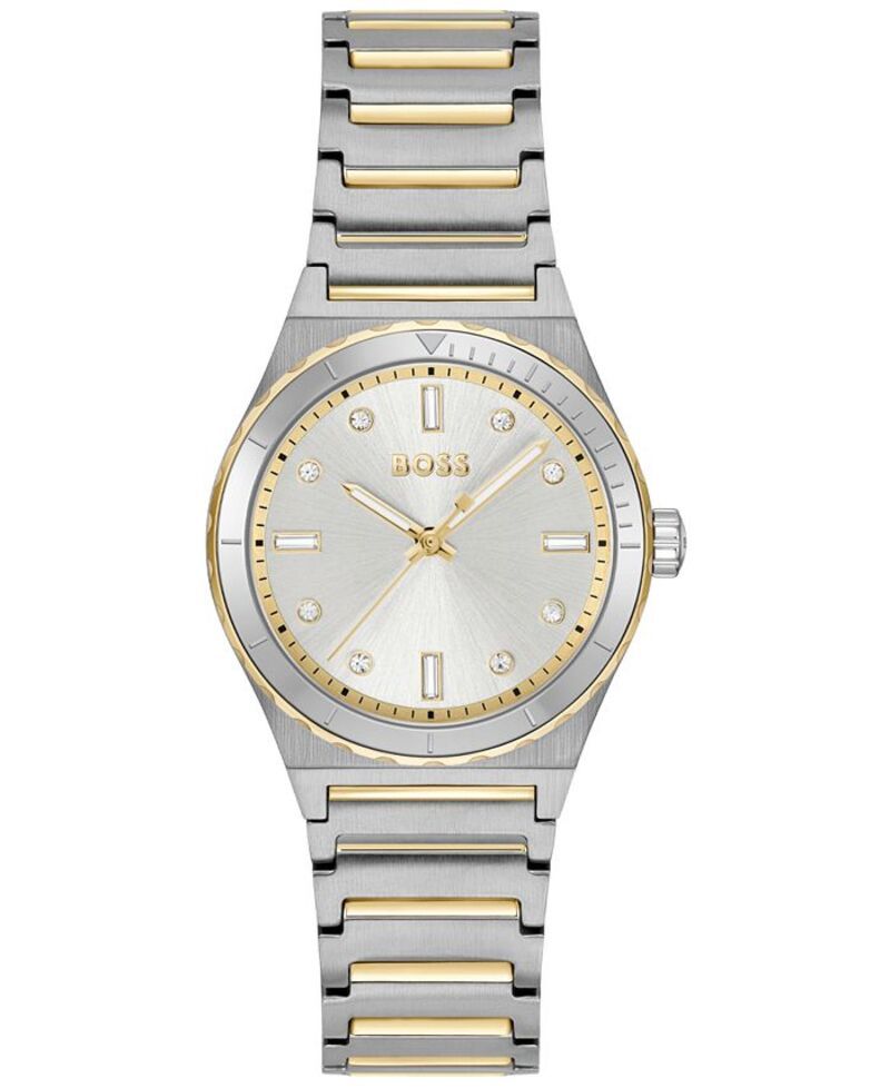 ヒューゴボス レディース アクセサリー 腕時計 Tシャツ Hugo Boss Womens Candor Sport Quartz TwoTone StainlessSteel Watch 32mm Twotone