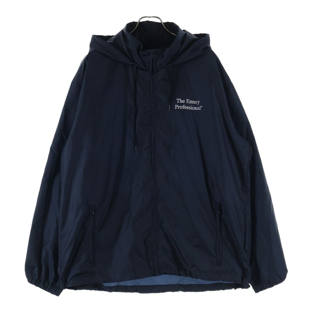 The Ennoy Professional (エンノイプロフェッショナル) 24SS PACKABLE NYLON JACKET パッカブル フロントロゴ刺繍 フード付 ジップアップナイロンジャケット ネイビー SS24BRENJK02LP 26,411円