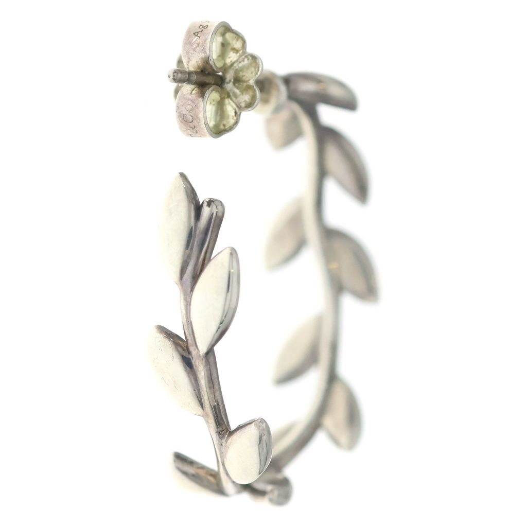 TIFFANY & Co. (ティファニー) オリーブリーフ フープ ピアス シルバー