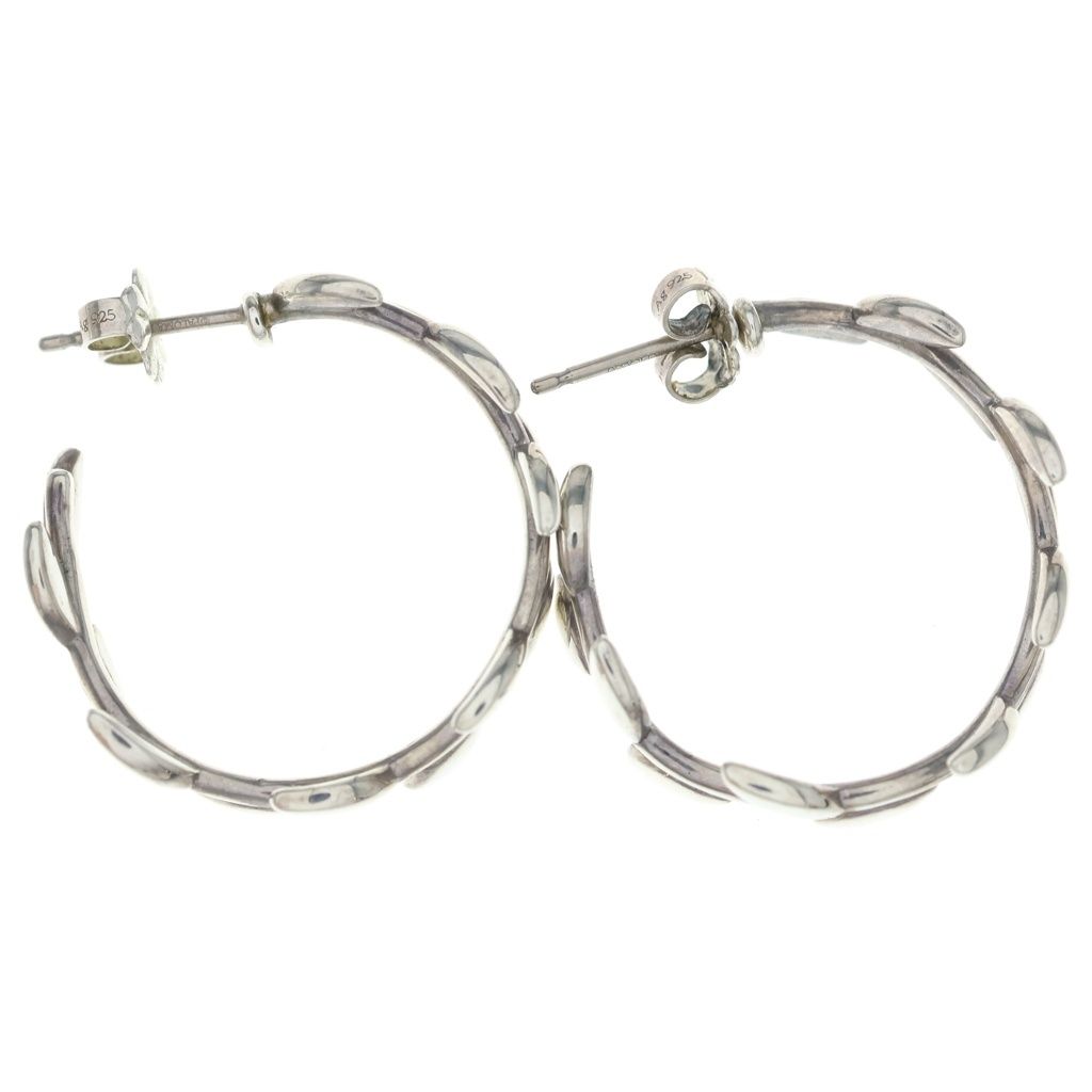 TIFFANY & Co. (ティファニー) オリーブリーフ フープ ピアス シルバー