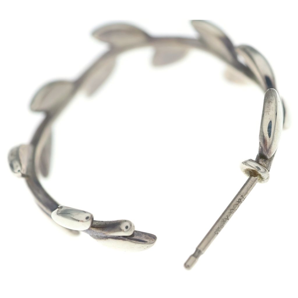 TIFFANY & Co. (ティファニー) オリーブリーフ フープ ピアス シルバー