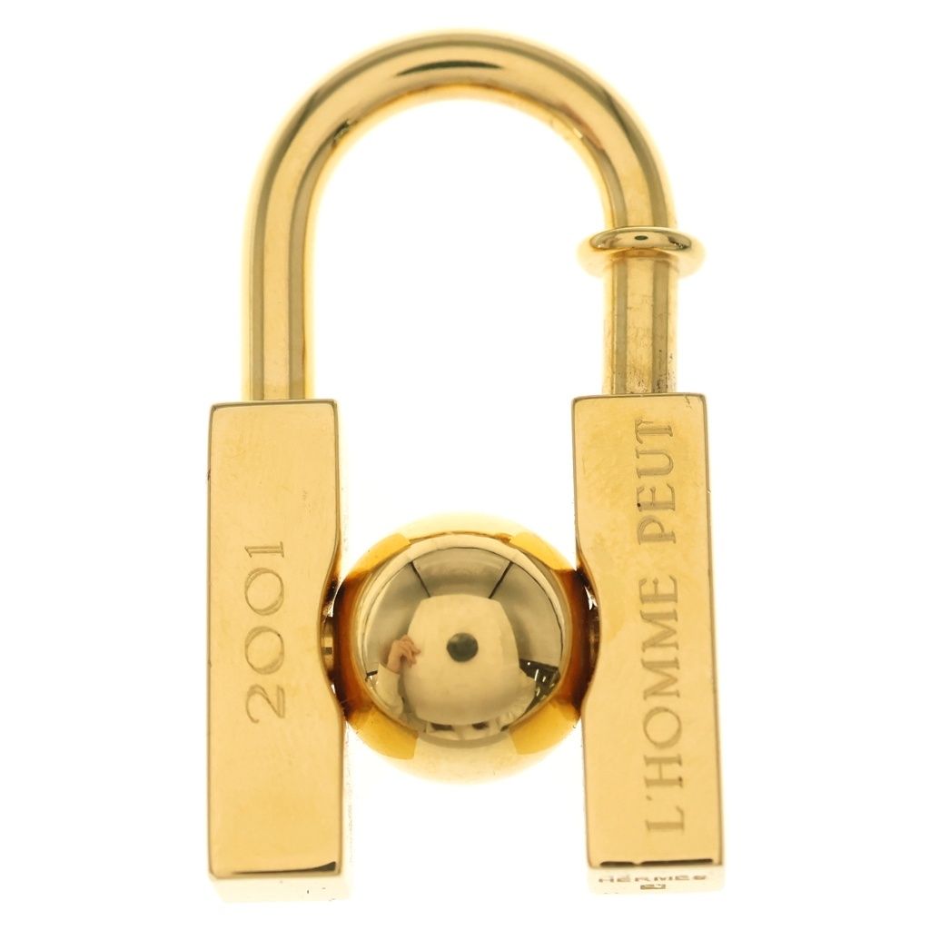 HERMES (エルメス) カデナチャーム L'HOMME PEUT EMBELLIR LA TERRE 未知なる地球の美を求めて 2001年限定 ゴールド GP