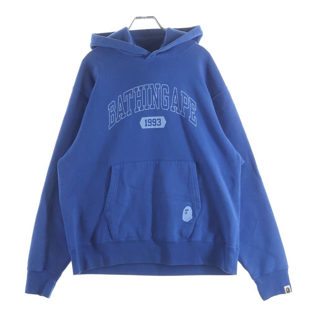 A BATHING APE」 プルオーバーパーカー SMALL ネイビー メンズ A 