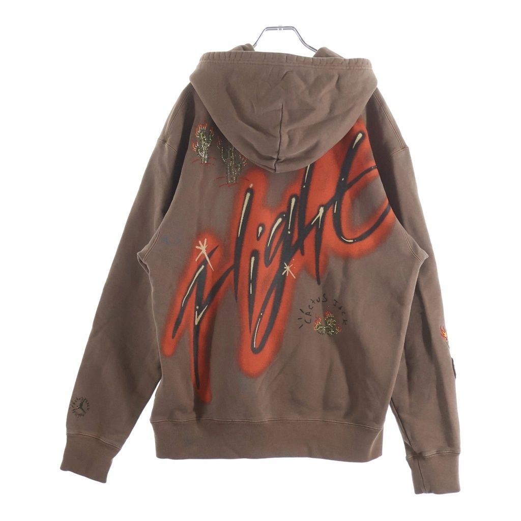 NIKE (ナイキ) JORDAN BRAND M J TS HOODIE ARCHAEO ジョーダンブランド ロゴ ラメストーン プルオーバーフーディー パーカー ブラウン DO4093-256